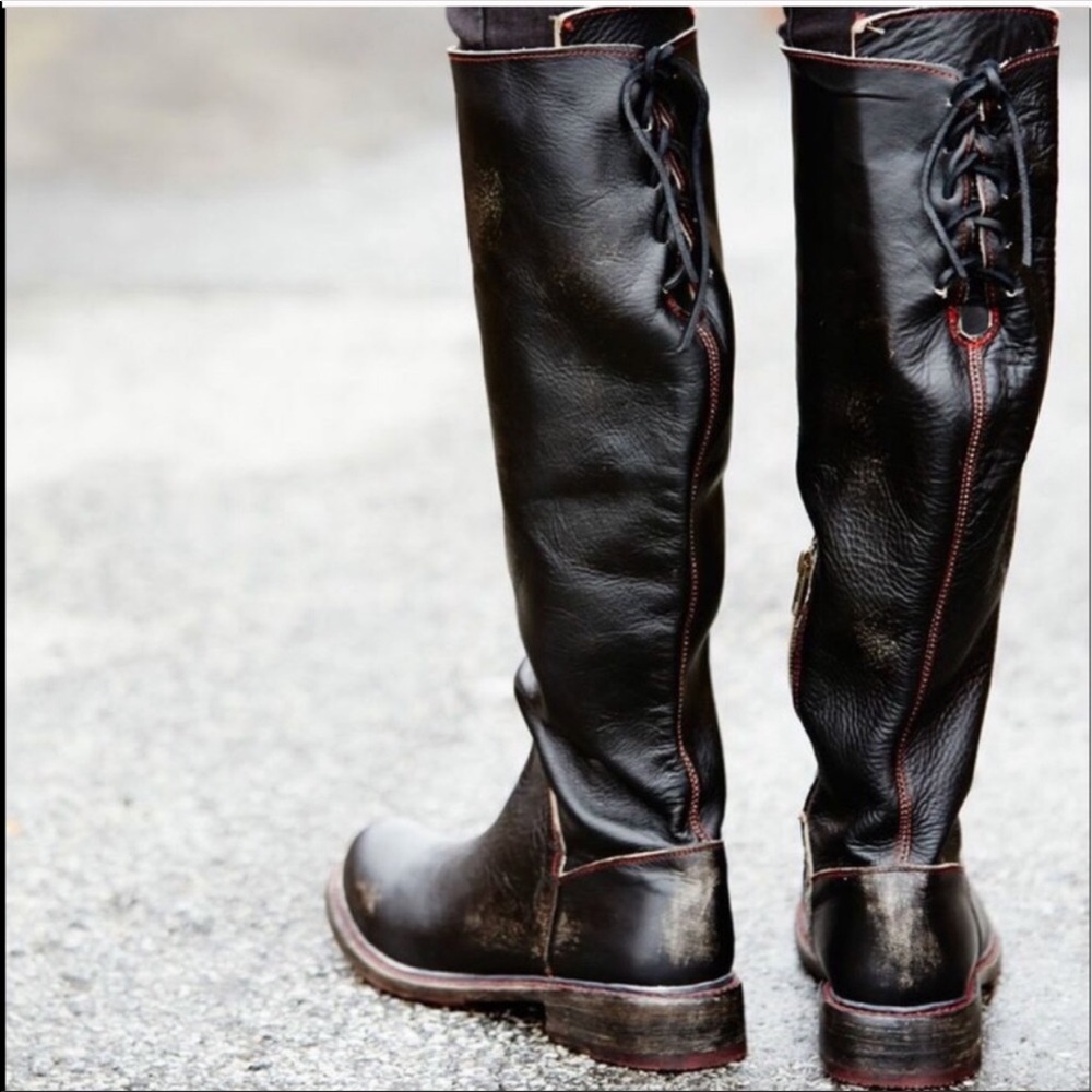 Bed|Stü Manchester Distressed Black Boots - Picture 1 of 8